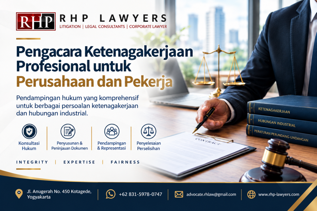 PENGACARA HUKUM KETENAGAKERJAAN JOGJAKARTA RHP LAWYERS